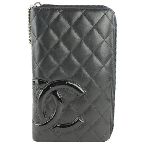 chanel cambon zip around wallet|CHANEL Calfskin Quilted Cambon Large Gusset Zip Around .